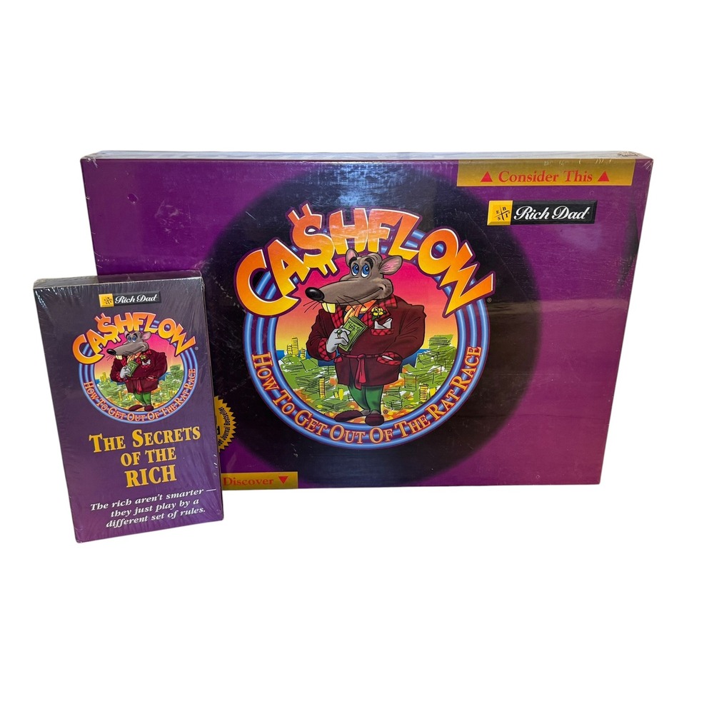 Rich Dad Cashflow 101 Board Game & Secrets of the Rich VHS‎ Robert Kiyosaki New
